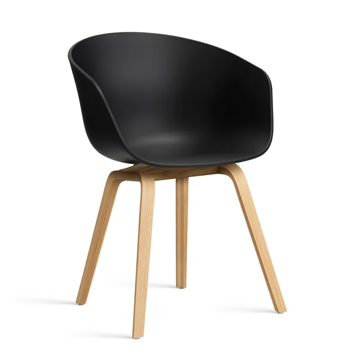 About a Chair 22 2.0 chair - Black-lacquered oak frame - HAY