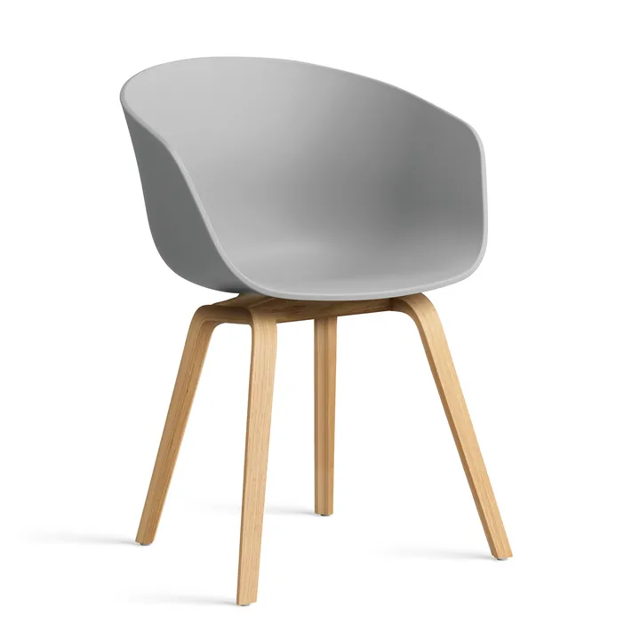About a Chair 22 2.0 chair - Concrete grey-lacquered oak frame - HAY