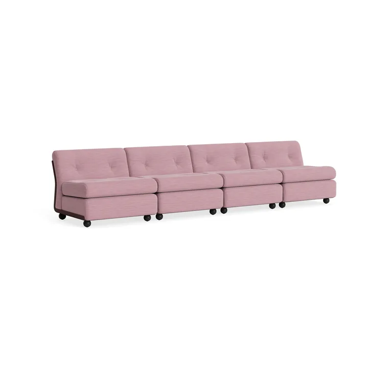 Amanta sofa module - Burgundy red-yuma 1851, 4 seater - HAY