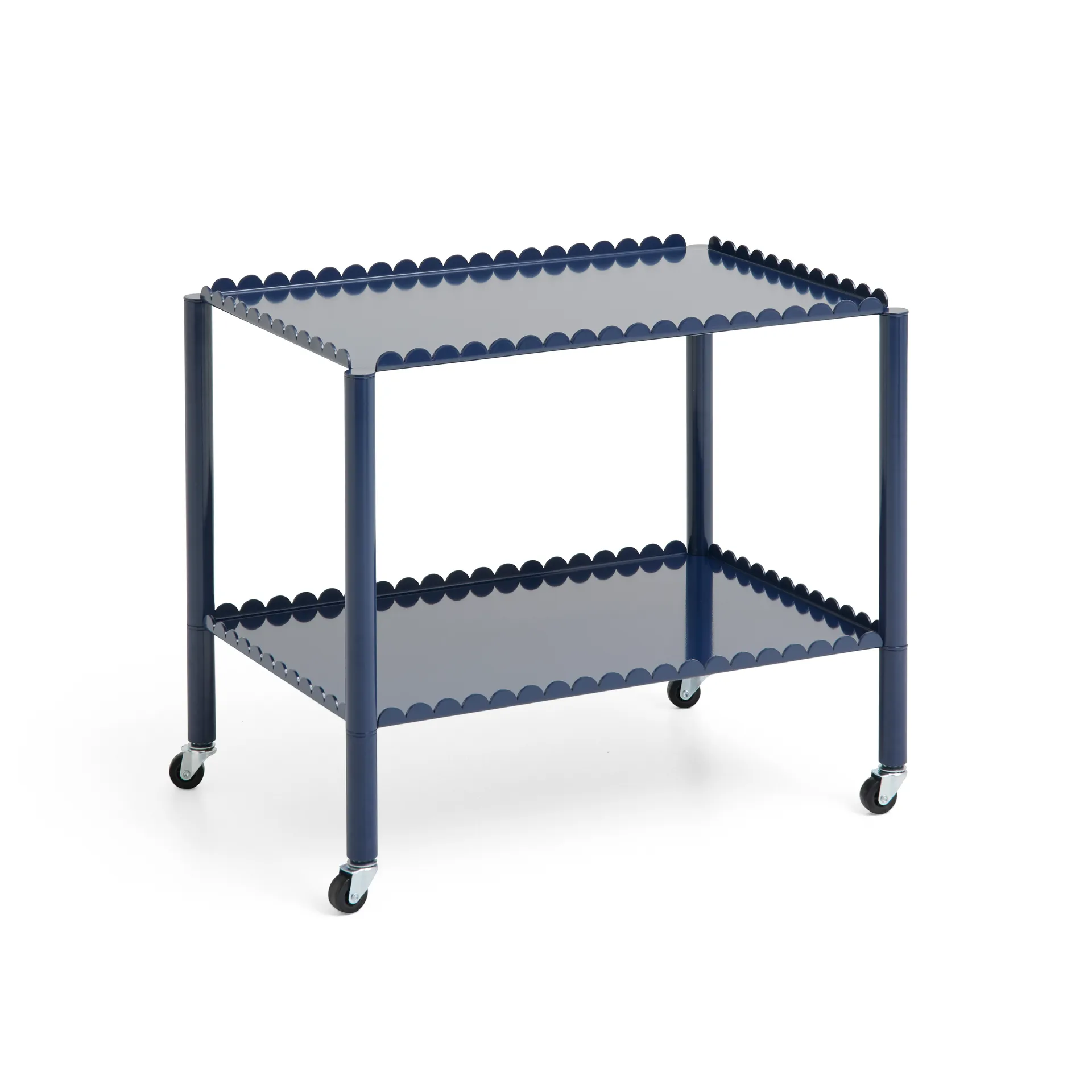 Arcs Trolley Low serving trolley, Steel blue HAY