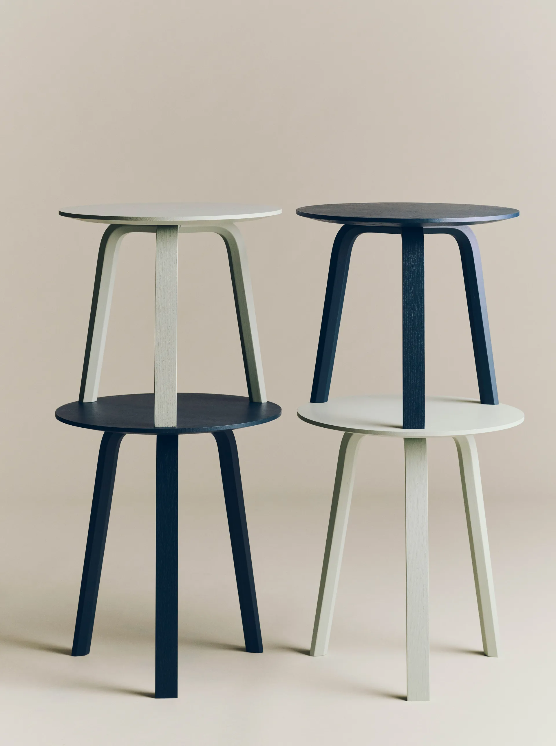 Bella coffee table, Blue charcoal, Ø45x39 cm HAY