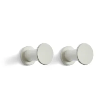 Bolt hook 2-pack Ø2.8 cm - Light grey - HAY
