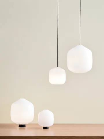 Buoy pendant lamp Ø20 cm - Opal glass-beton grey - HAY