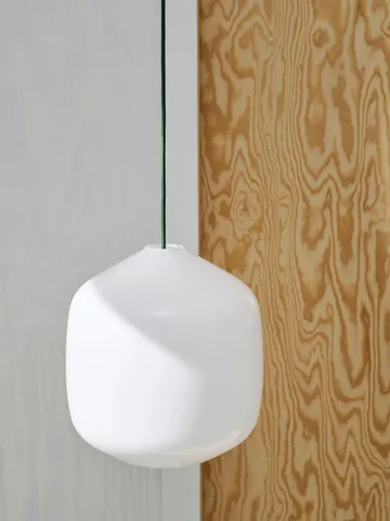 Buoy pendant lamp Ø20 cm - Opal glass-garden green - HAY