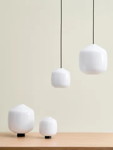 Buoy table lamp Ø30 cm - Opal glass-soft black - HAY