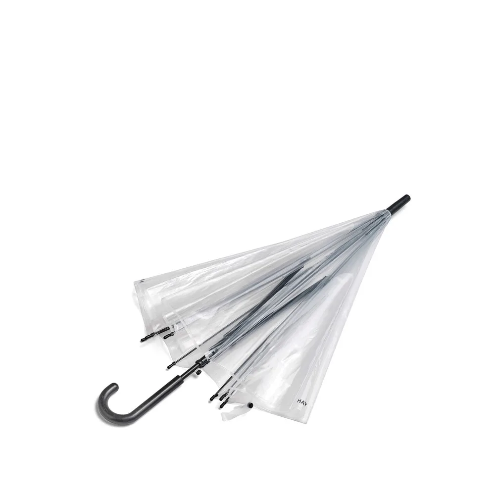 Canopy umbrella, Clear, black aluminium handle HAY