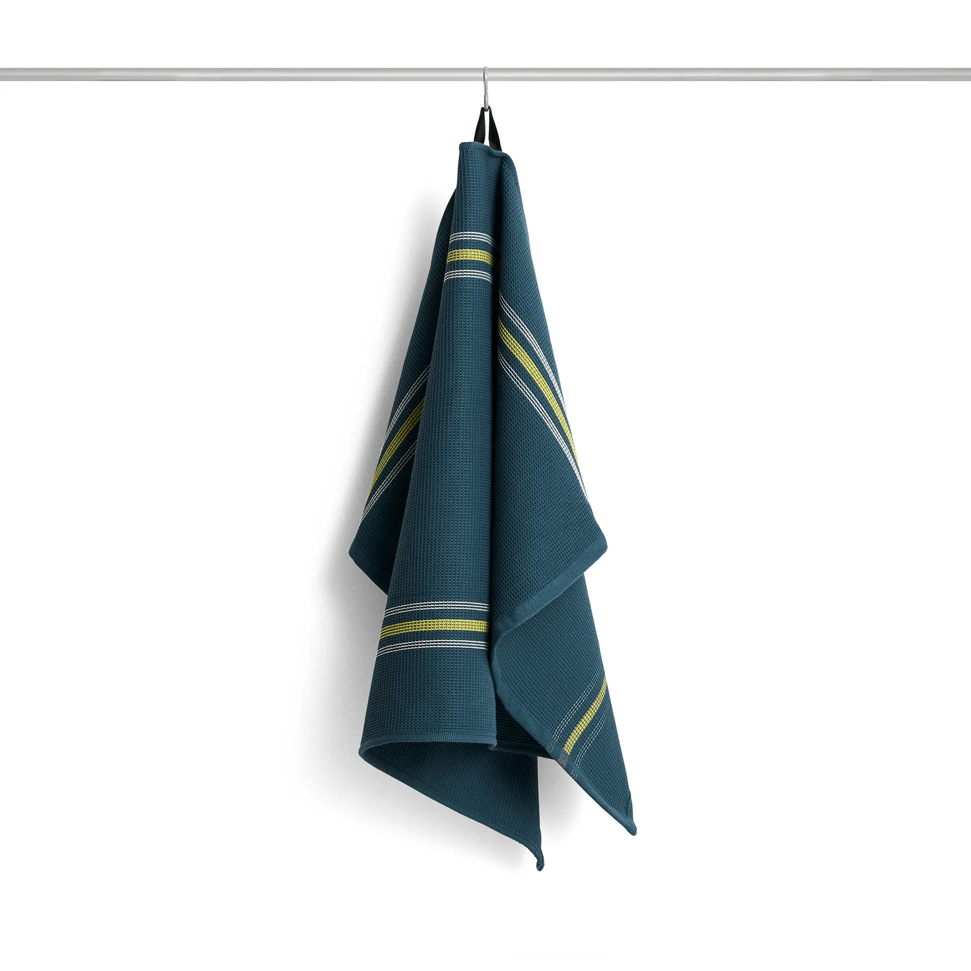 Canteen cotton kitchen towel 52x80 cm, Green-yellow block stripe HAY