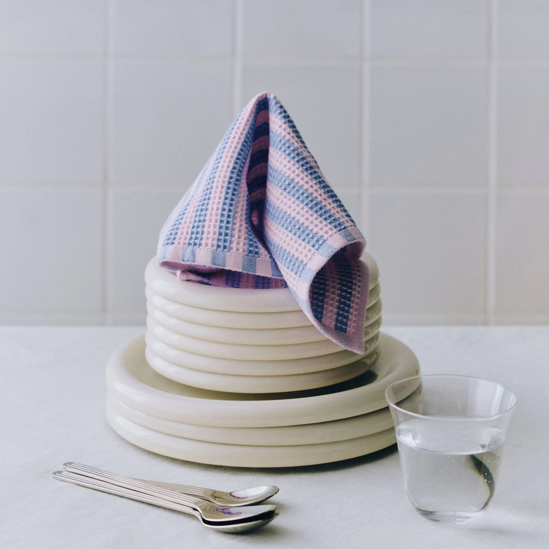 Canteen dishcloths 31x31 cm 2-pack, Sky blue-pink mix HAY