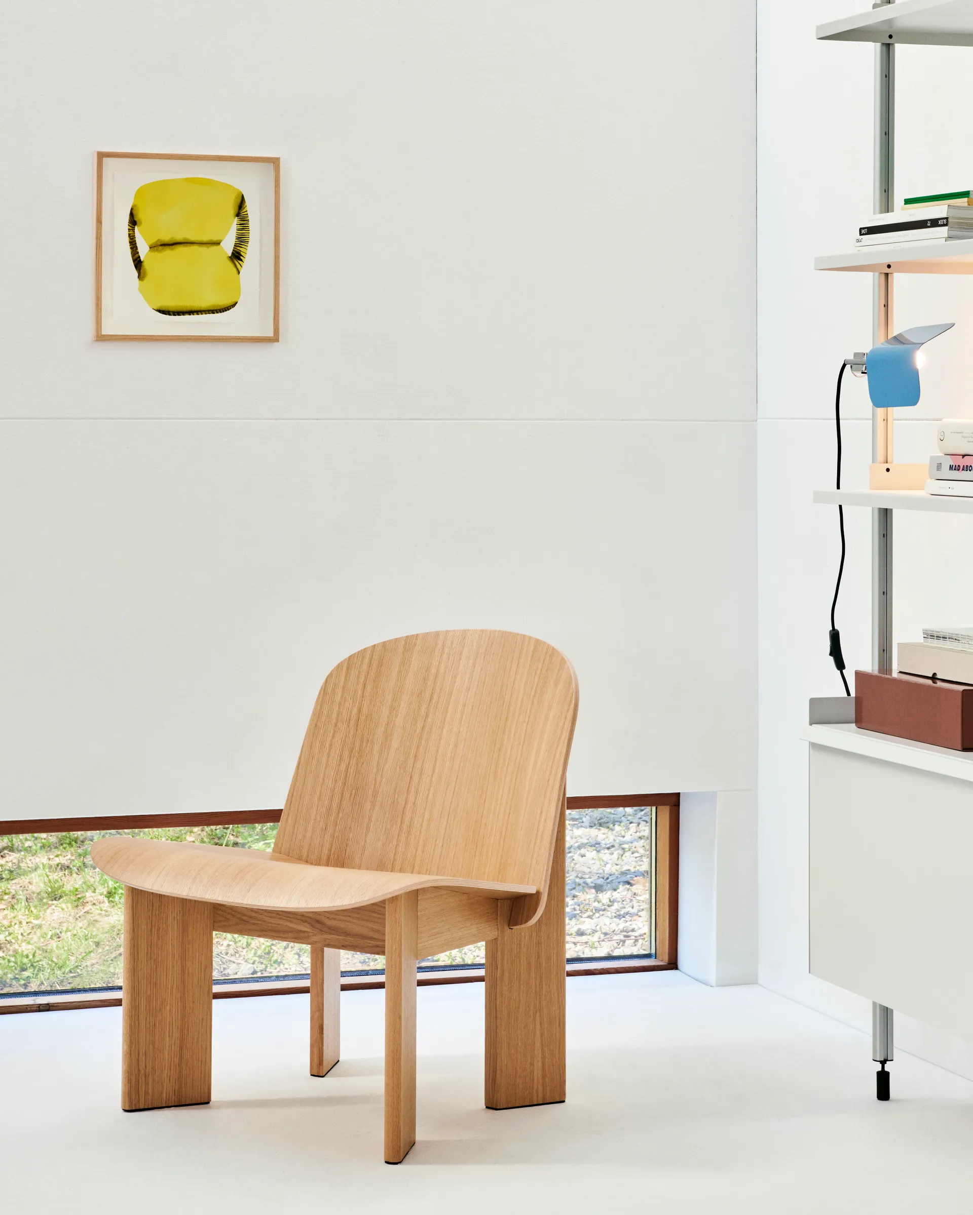 Chisel lounge chair, Lacquered oak HAY