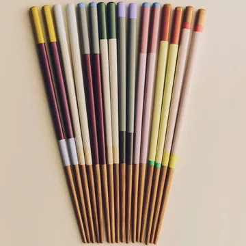 Colour chopsticks 4-pack - Bright - HAY