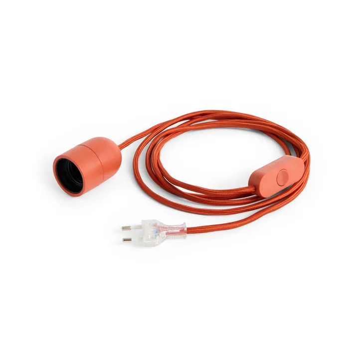Common Table lamp cord 2,4 m - Rusty red - HAY