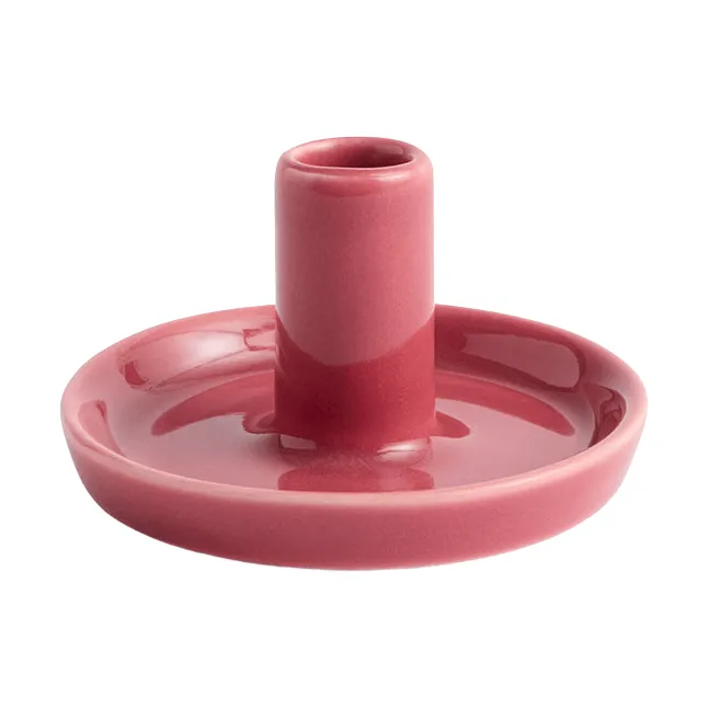 Disc candleholder - Berry pink, x-small, Ø7x4 cm - HAY