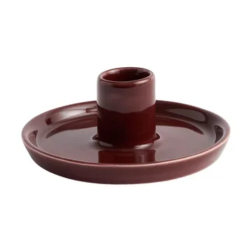 Disc candleholder - Chestnut brown, small, Ø10x4.8 cm - HAY