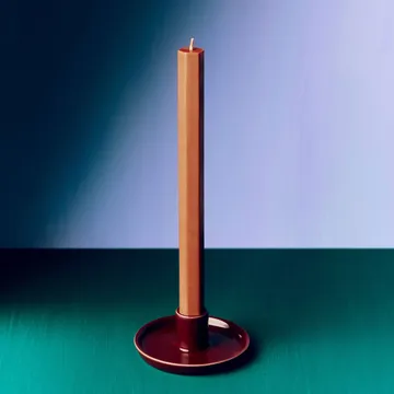 Disc candleholder - Chestnut brown, small, Ø10x4.8 cm - HAY