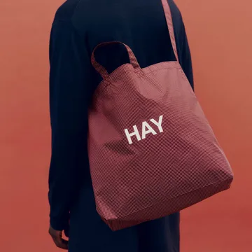 Grid Crossover Bag medium - Burgundy, medium - HAY