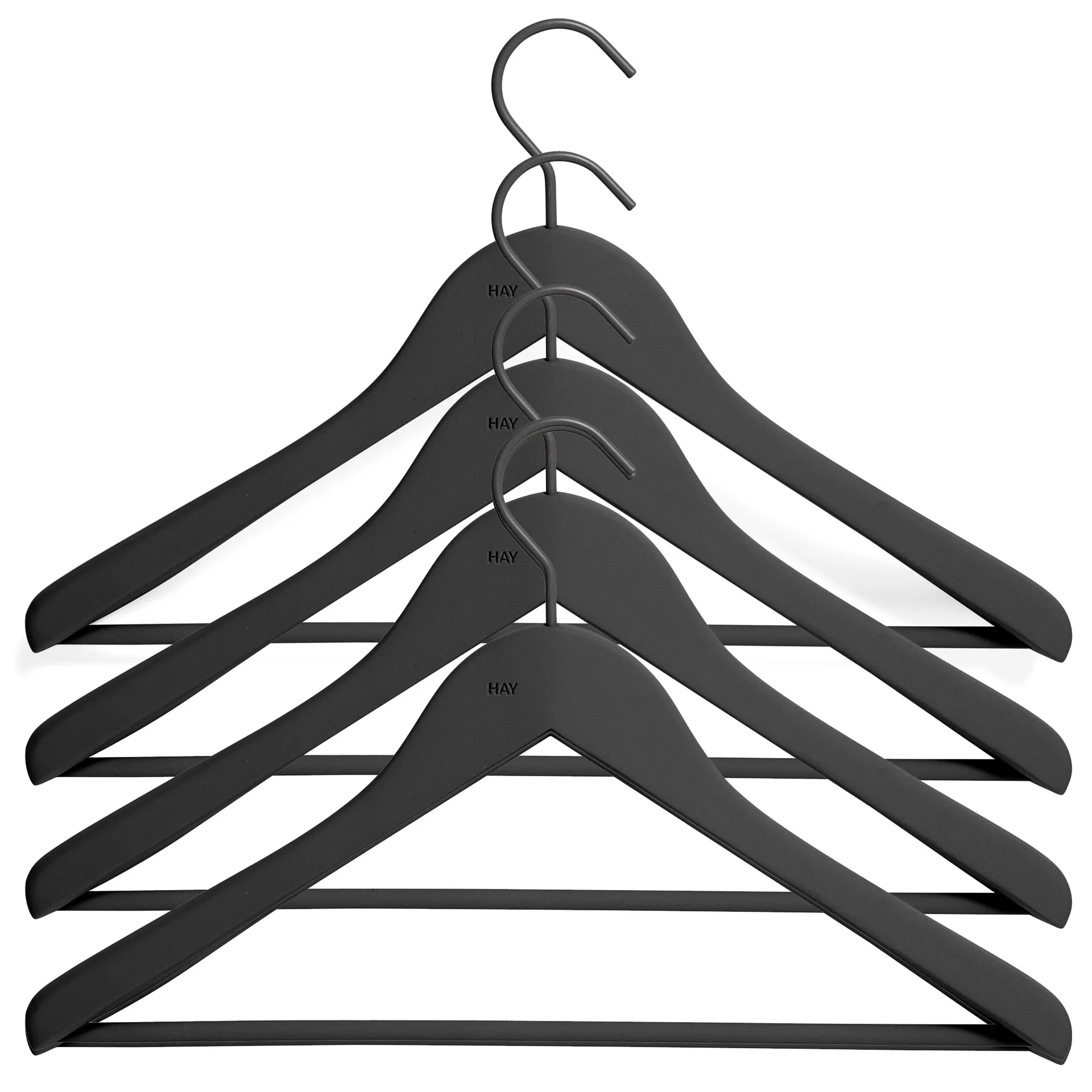 HAY hanger with rod wide 4-pack, Black HAY