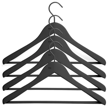 HAY hanger with rod wide 4-pack - Black - HAY