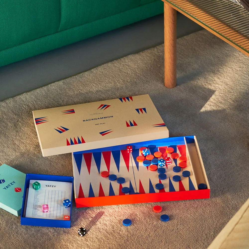 HAY PLAY game, Off-white, backgammon HAY