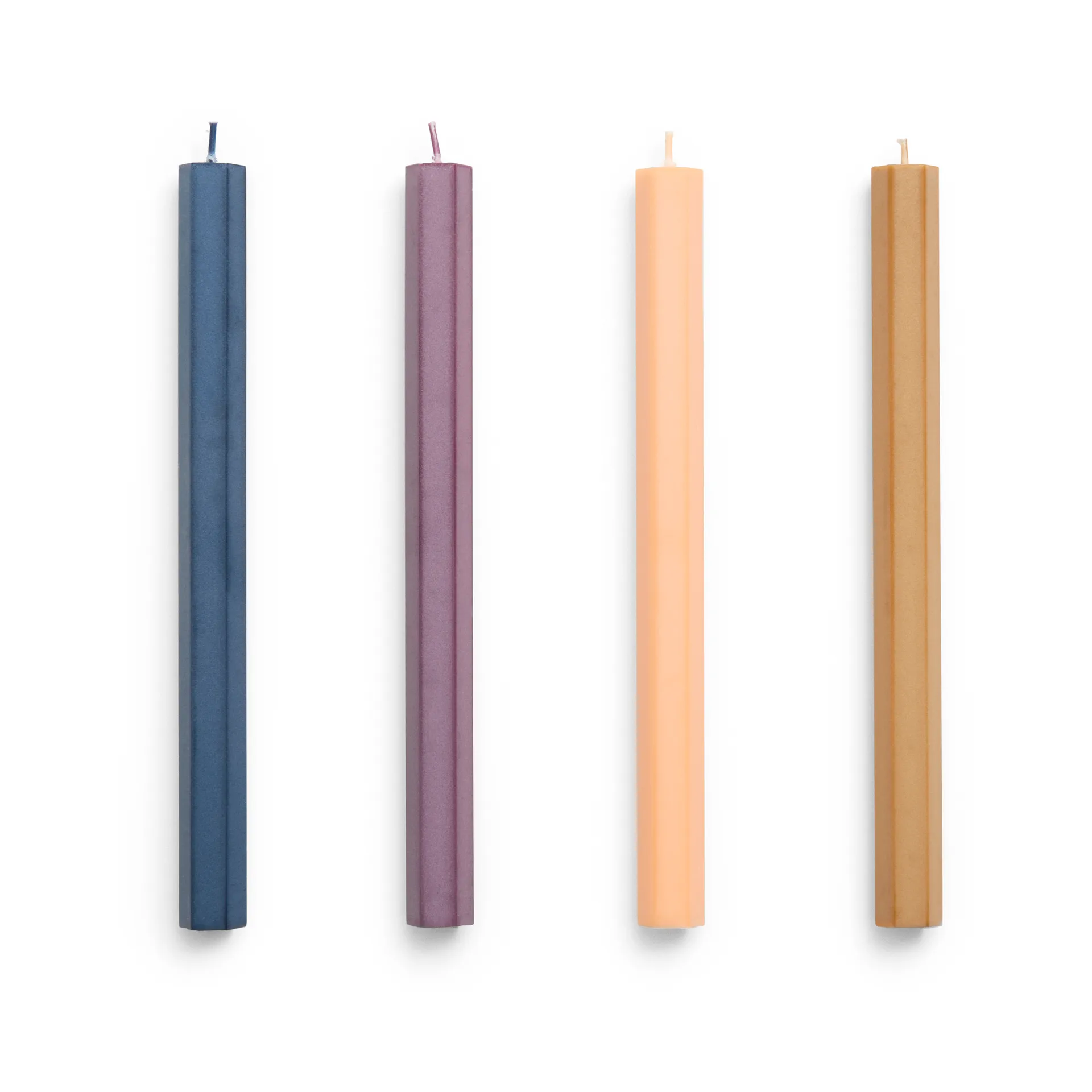 Hexagon Candle light mix 4-pack, Dark HAY