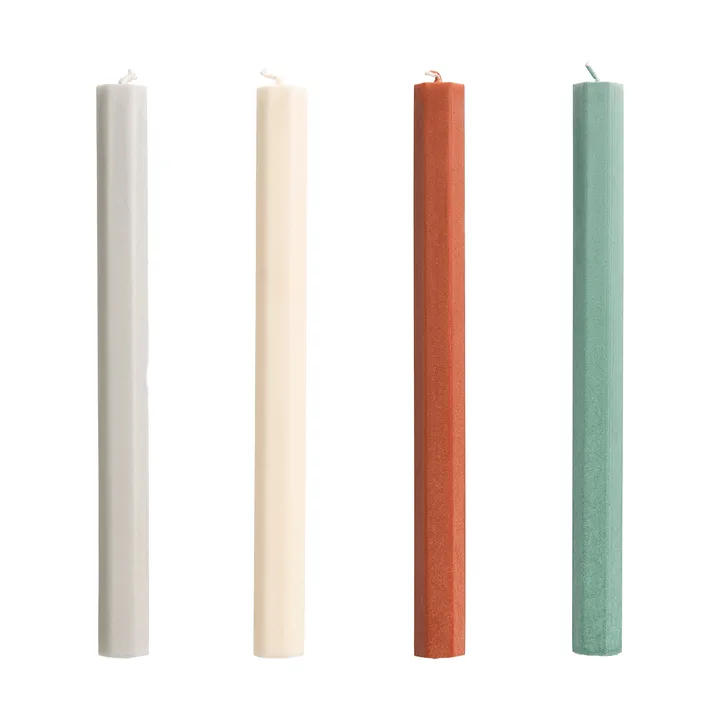 Hexagon Candle light mix 4-pack - Forest - HAY