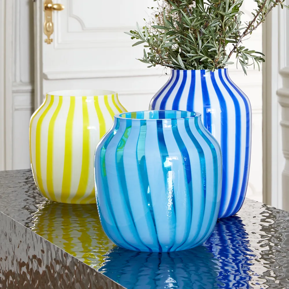 Juice Vase, Blue, glass, high HAY
