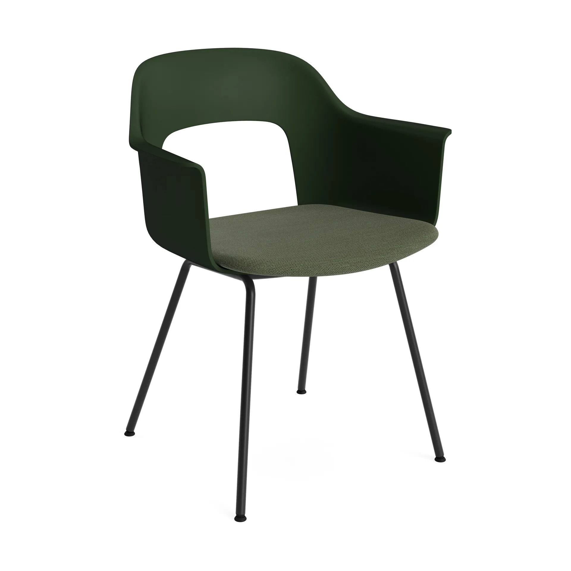 Layout Armchair 213 armchair, Mode 072-bottle green-black lacquered steel HAY