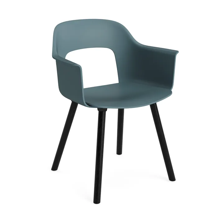 Layout Armchair 221 armchair - Ocean-black lacquered oak - HAY