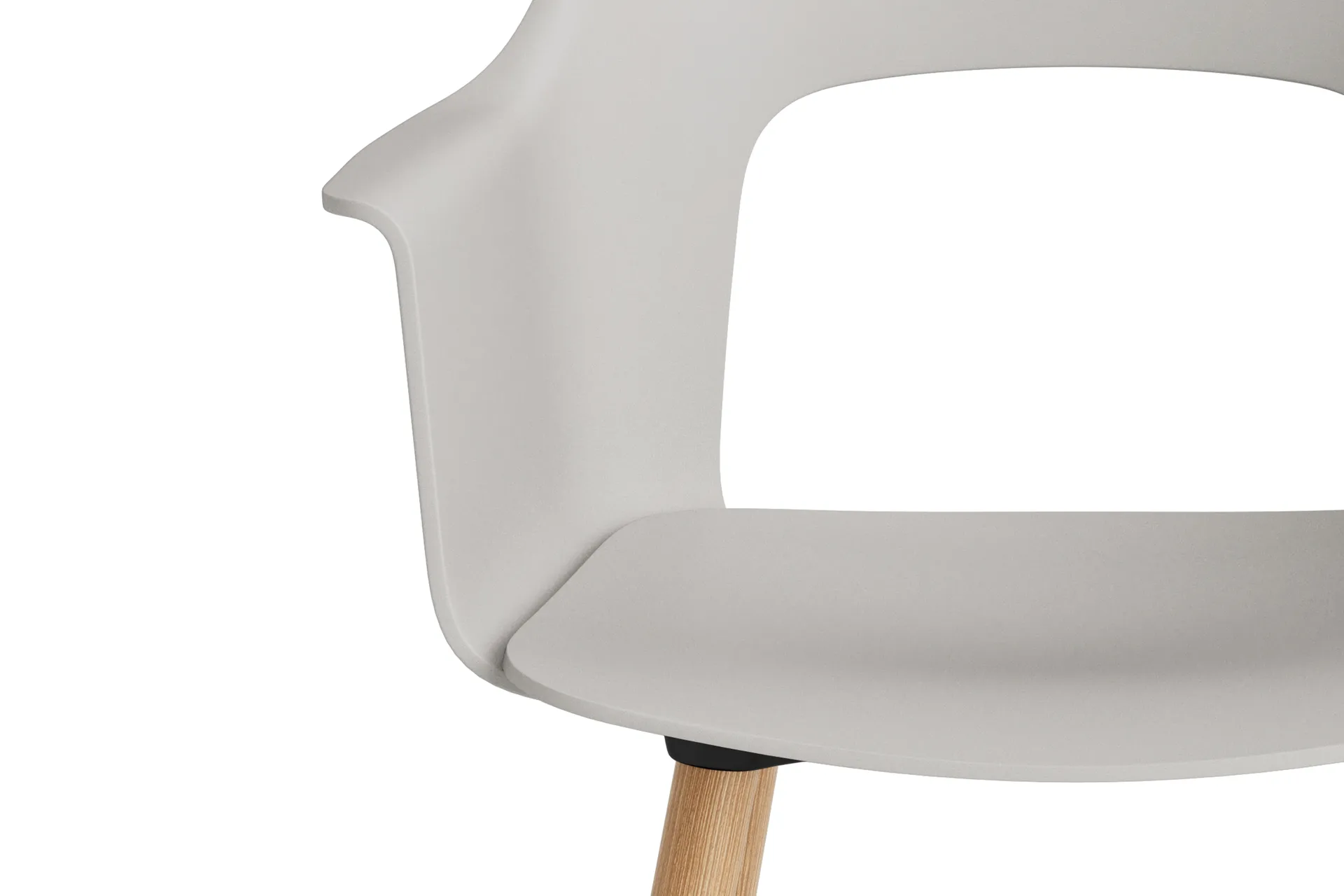 Layout Armchair 221 armchair, Sky grey-lacquered oak HAY