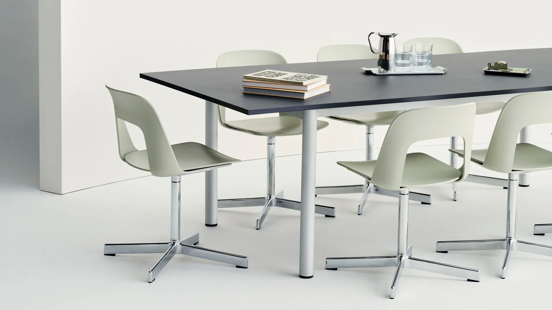 Layout Chair 131 chair, Bordeaux-polished aluminum HAY