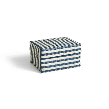 Maxim Stripe Box storage box M 24x33.5 cm - Blue-sand - HAY