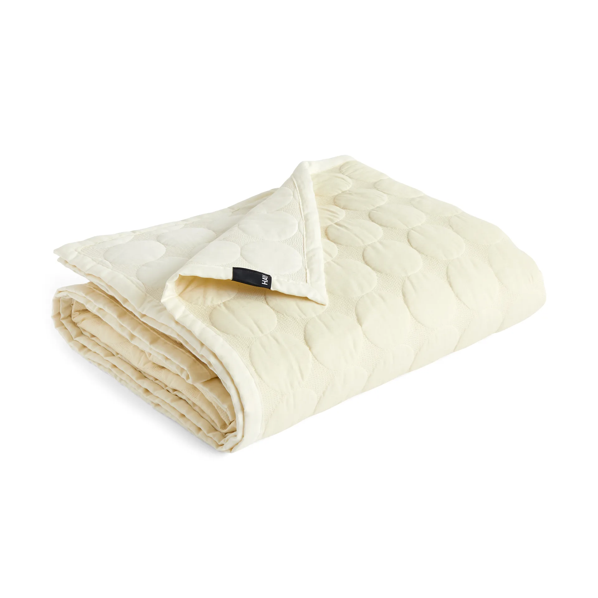 Mega Dot bedspread organic 235x245 cm, Ivory HAY