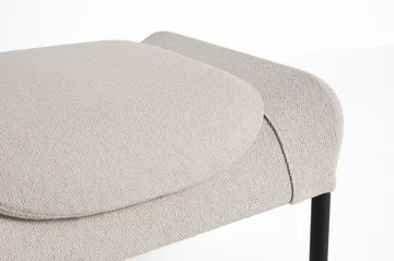 O2 Ottoman footstool - Soft light grey-black lacquered steel - HAY