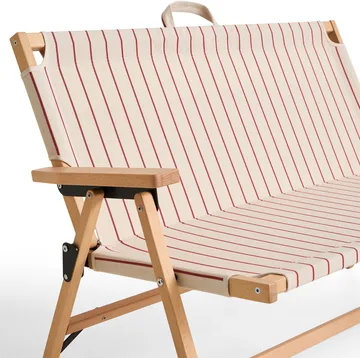 Outdoor Market foldable sofa - Beige-red, 2-seater - HAY