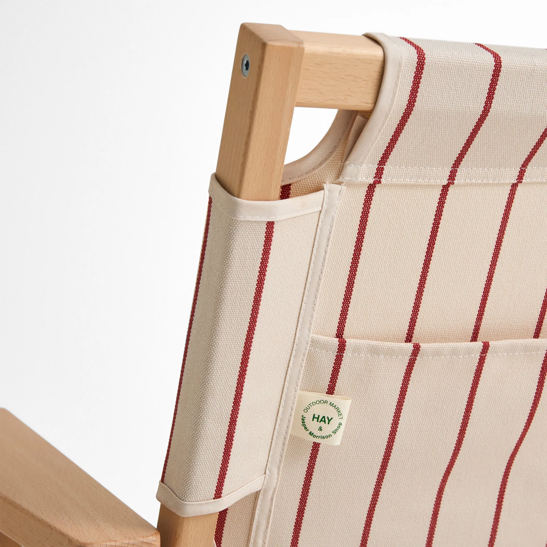 Outdoor Market foldable sofa, Beige-red, 2-seater HAY