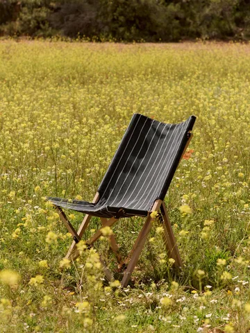Outdoor Market folding chair - Black-beige - HAY