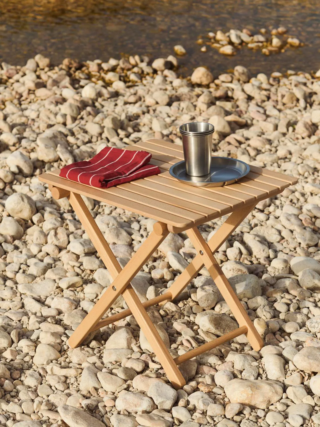 Outdoor Market kitchen towel, Beige-red, 2-pack HAY