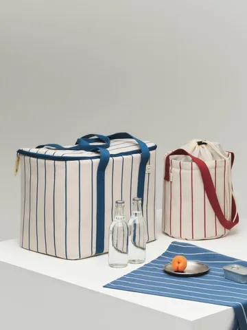 Outdoor Market kitchen towel - Blue-beige, 2-pack - HAY