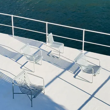 Palissade Cantilever Dining armchair - Hot galvanised steel - HAY