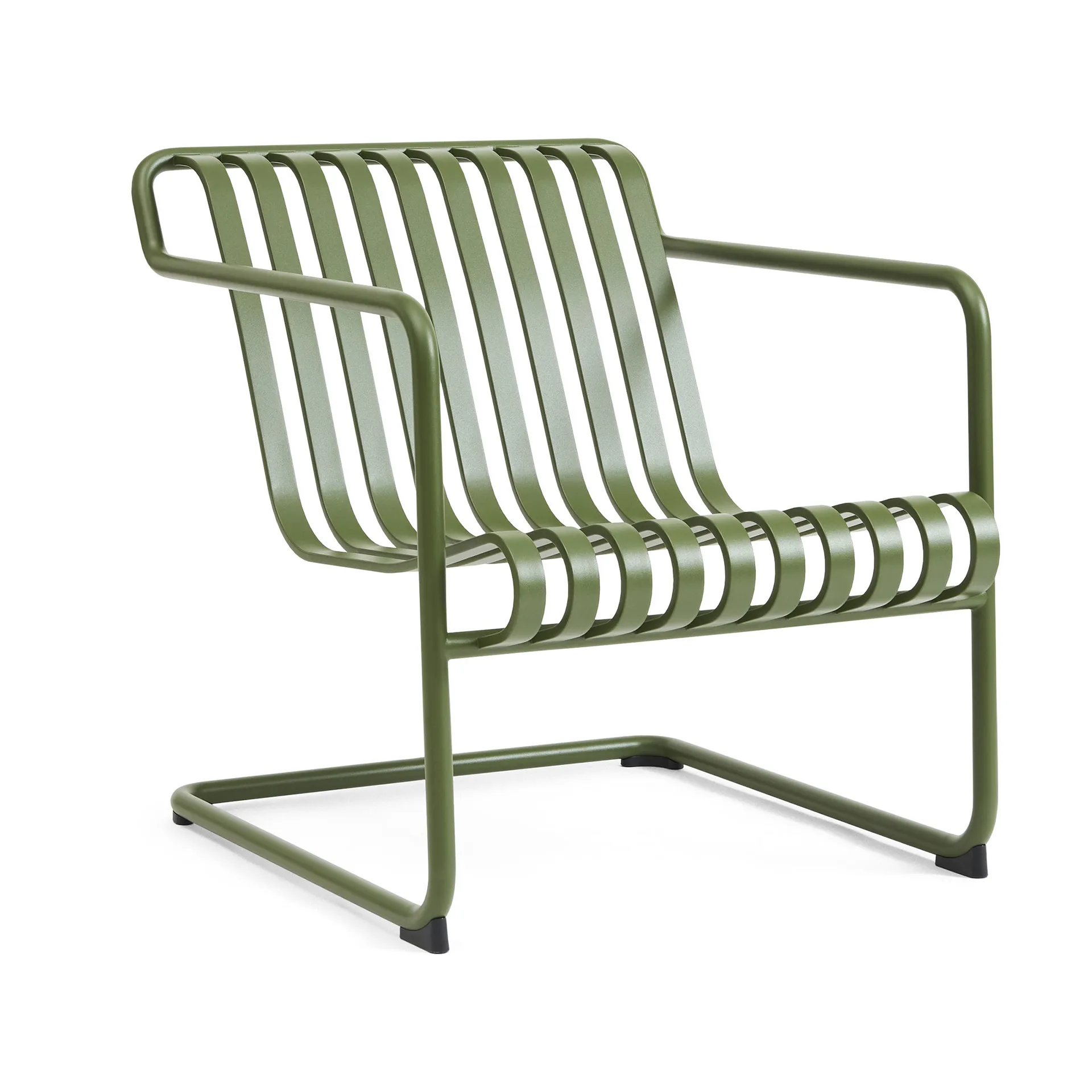 Palissade Cantilever Low lounge armchair, Olive HAY