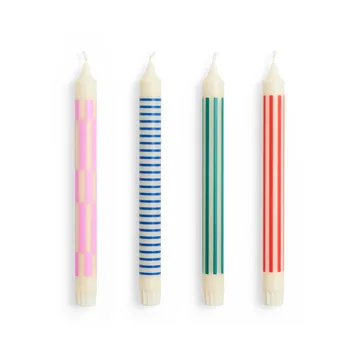 Pattern candle mix 4-pack - Crisp mix - HAY