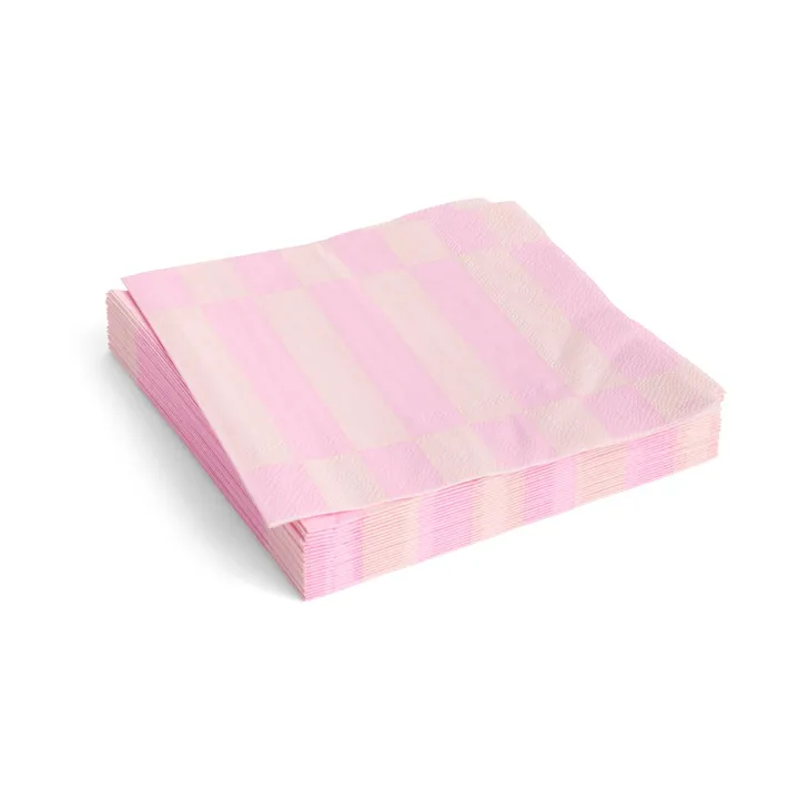 Pattern Lunch napkin 33x33 cm 20-pack - Light pink-rose - HAY