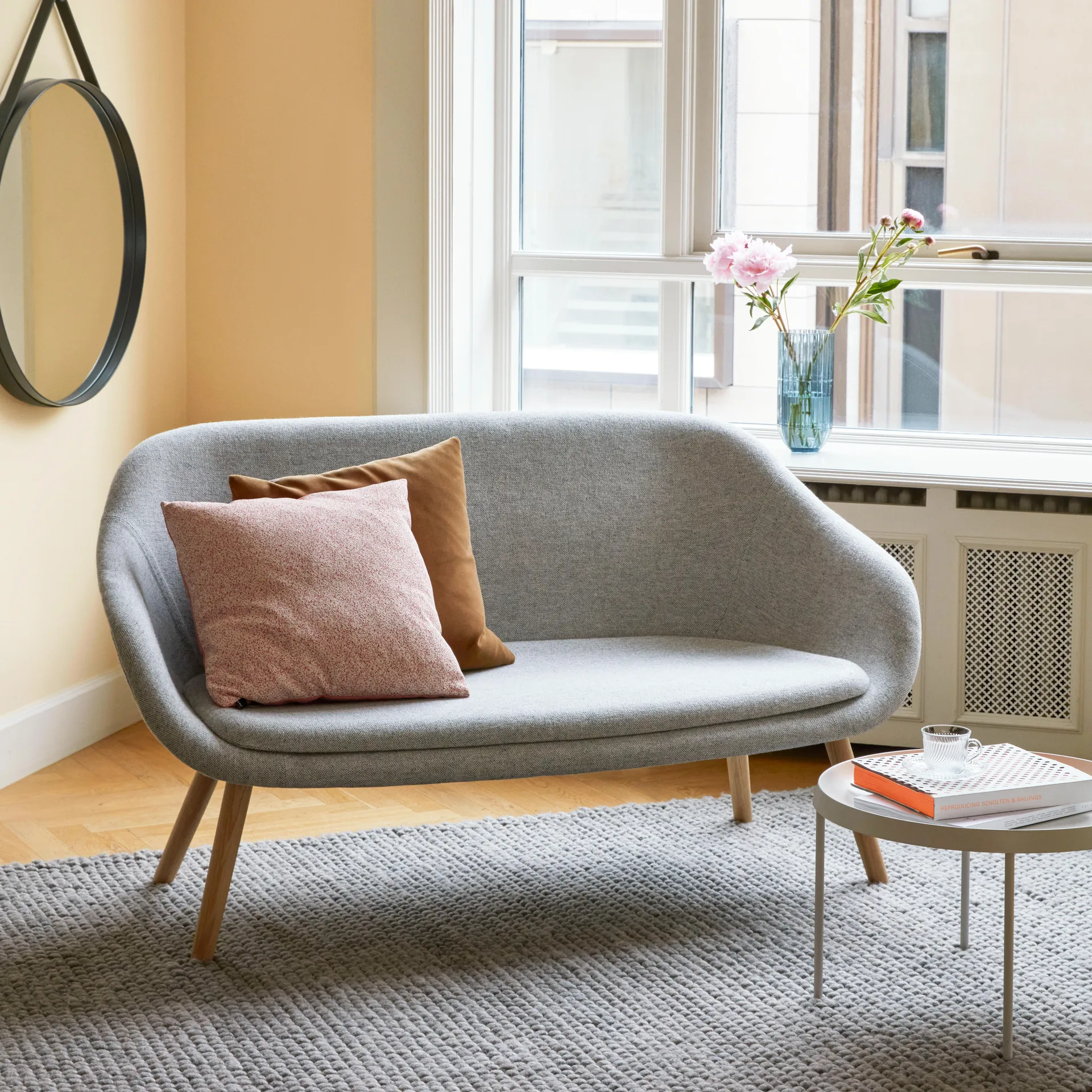 Peas wool rug 140x200 cm, Medium grey HAY