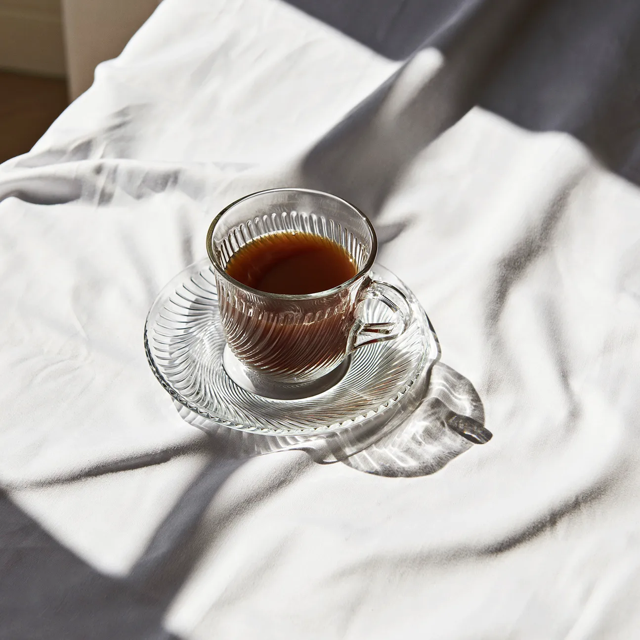 Pirouette cup with saucer 15 cl, clear HAY