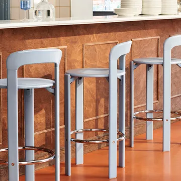 Rey bar stool 75 cm - Umber brown - HAY