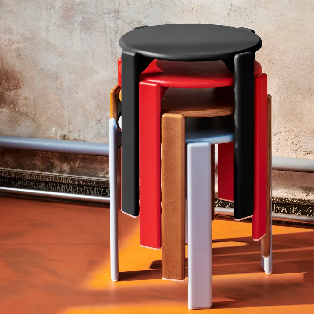 Rey stool Ø46,5x46 cm, Scarlet red HAY