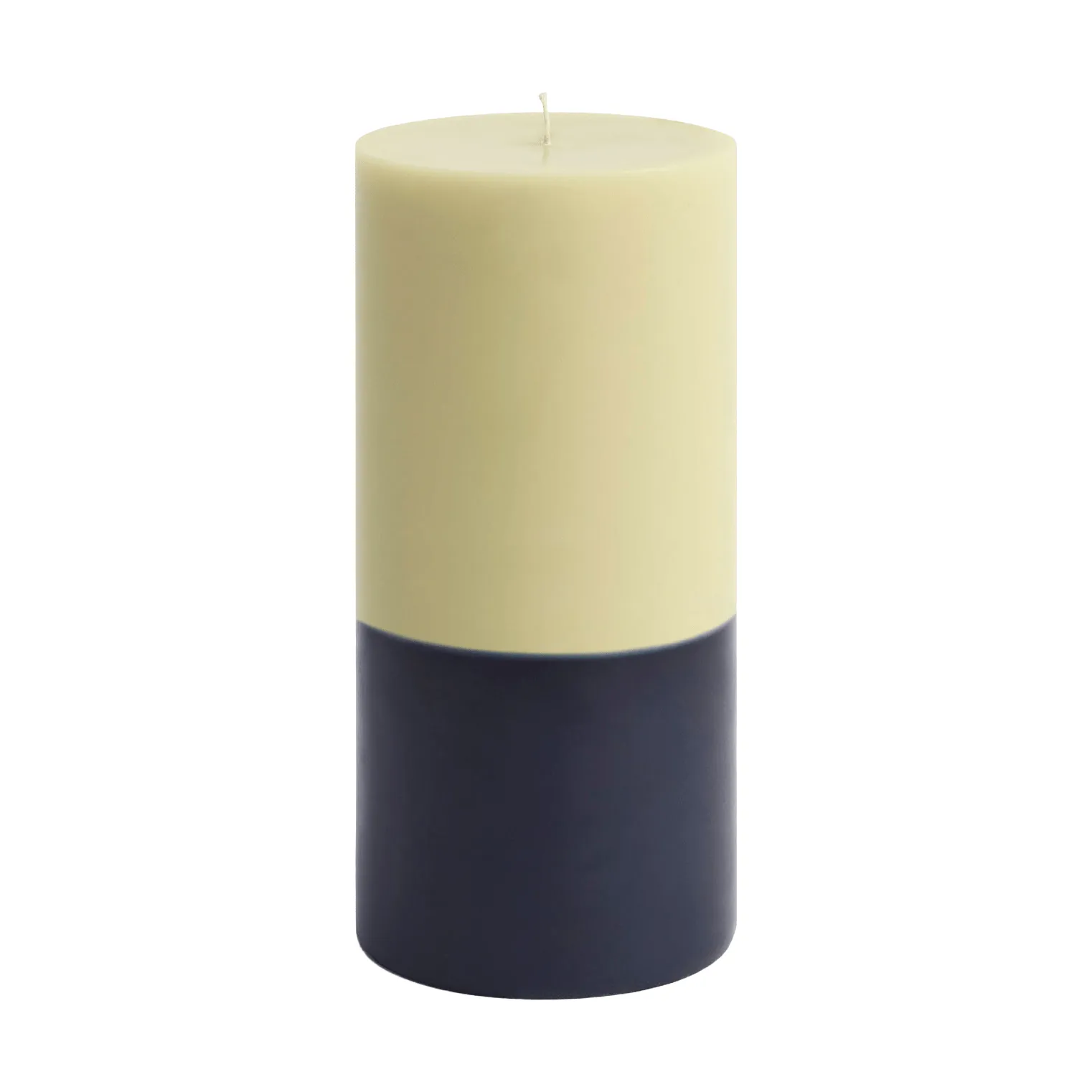 Silo Candle pillar candle, Lime white-midnight blue, Ø9.5x20 cm HAY