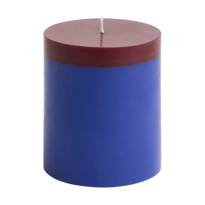 Silo Candle pillar candle - Royal blue-bordeaux, Ø9.5x11 cm - HAY