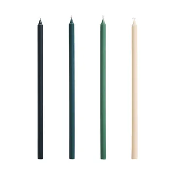 Slim candles 4-pack - Green-dark green - HAY