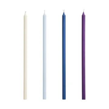 Slim candles 4-pack - Purple-blue - HAY