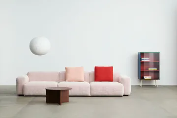 Slit coffee table Ø65 cm - Lacquered walnut - HAY